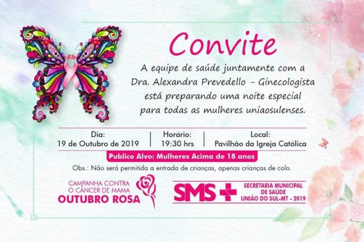 Munic&iacute;pio de Uni&atilde;o do Sul realiza a&ccedil;&otilde;es na campanha Outubro Rosa